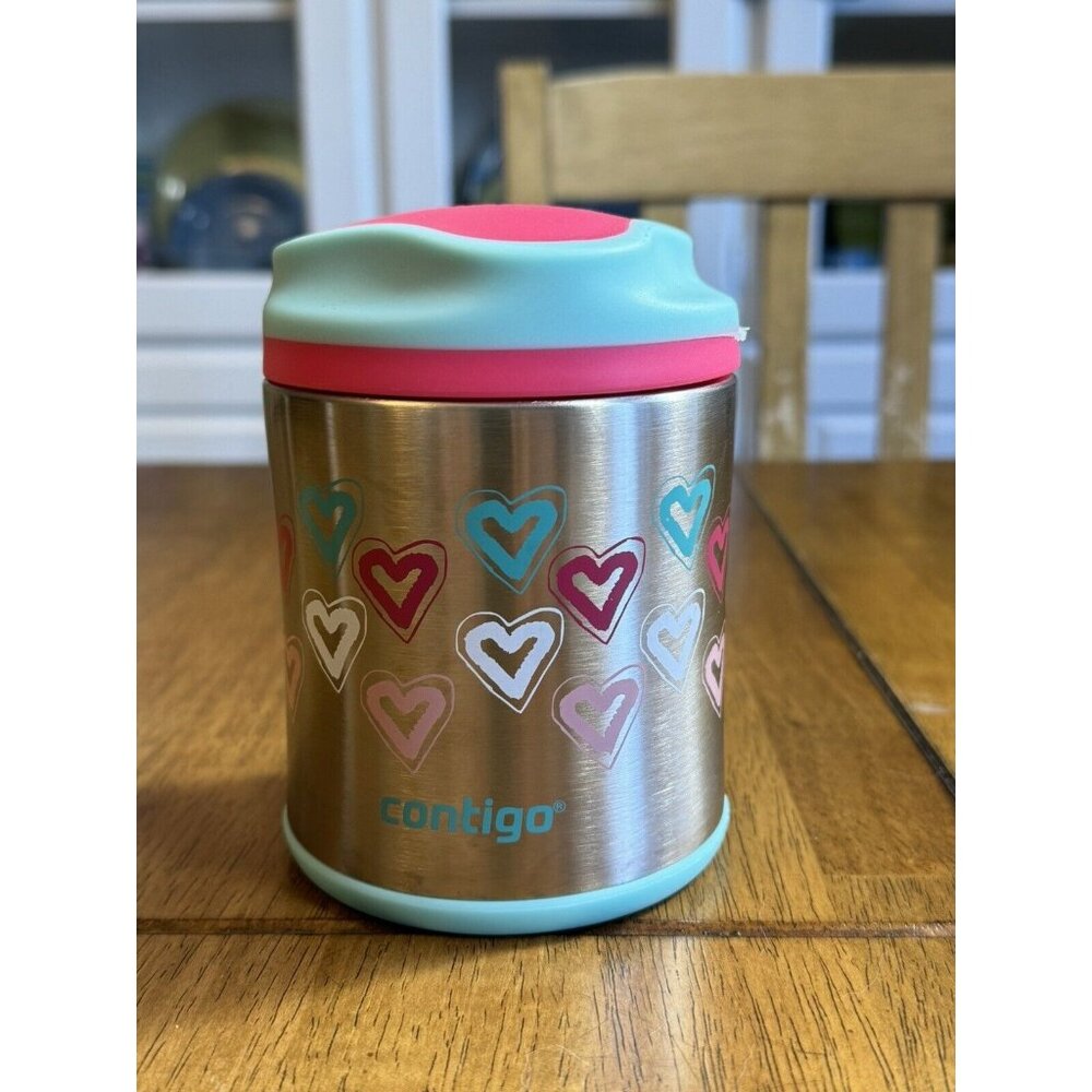 New!! Contigo Thermal Lock Kid's Food Jar Hot/Cold Leak Proof Twist Top - Pink